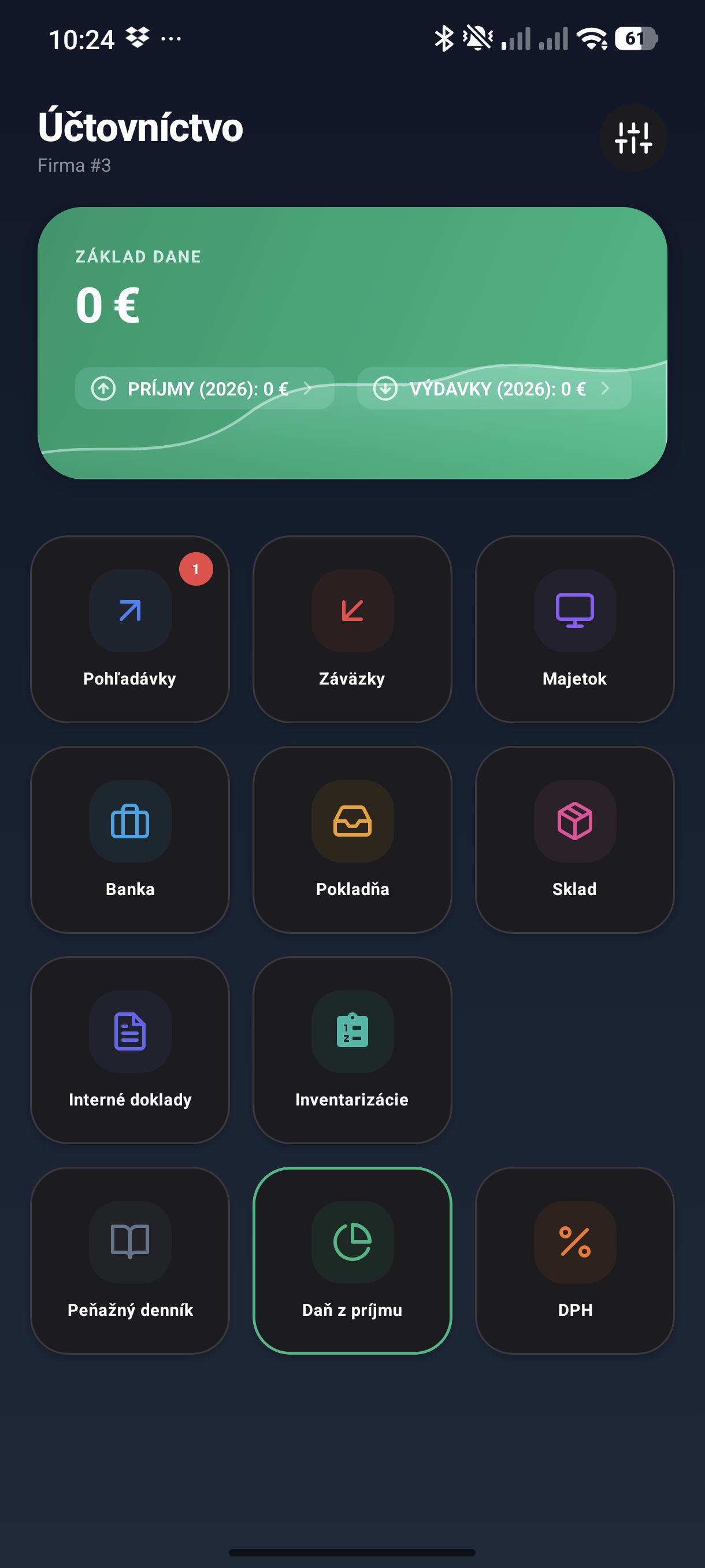 Účtovníctvo v mobile
